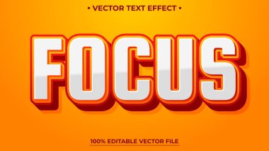 Focus typography premium editable text effect