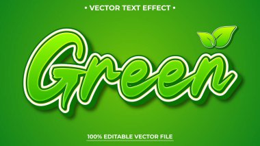 Yeşil 3B Metin Şablonu Düzenlenebilir Metin Efekti Biçimi