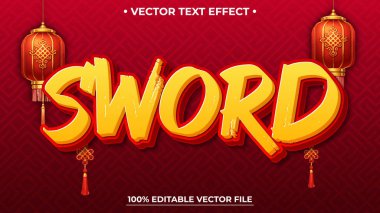 Dekoratif arka planda koyu kırmızı üzerine Çince metin efekti