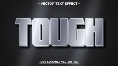 Metalik gümüş metin efekti, düzenlenebilir parlak ve zarif metin biçimi