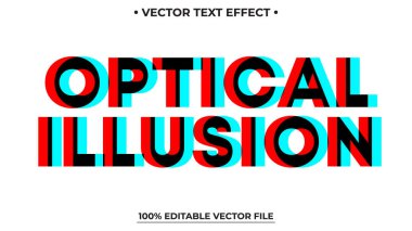 Düzenlenebilir Kromatik Aberasyon metin efekti Optik İllüzyon biçimi
