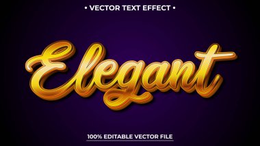 Altın rengi etkisi olan zarif Altın metin, düzenlenebilir metin
