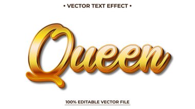 Altından rengi olan Kraliçe Altın metin, düzenlenebilir metin