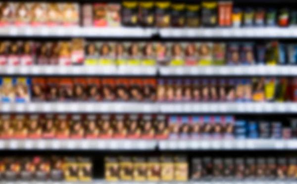 Supermarket shelve with different products — Stock Photo, Image