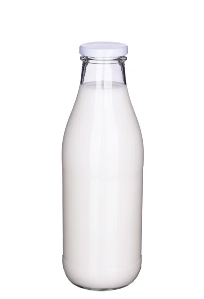 瓶牛奶分离 （剪切路径包括) — 图库照片
