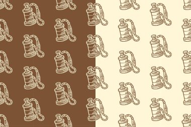 Donanımsal seyir çizgisi seyrüsefer aracı. Esmer bej arka planda ürünler için pürüzsüz desen oyuyor. Deniz ölçü çizgisi çizimi. Yelkenli kuluçkaya yatma motifi duvar kağıdı