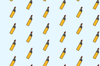 Gaz çakmağı ve mavi arka planda renksiz karalamalar var. Retro gaz lambası arka planı. Klasik hafif resimli duvar kâğıdı. macera için daha hafif desenli arkaplan