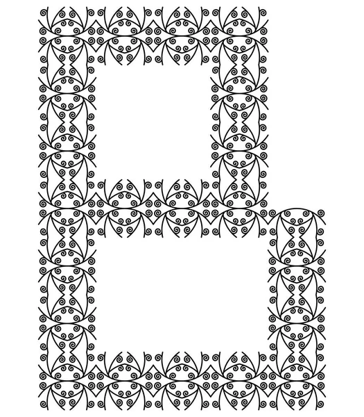 白を基調とした模様の装飾文字 — ストックベクタ