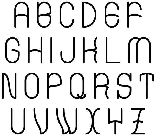 Простий Декоративний Алфавіт Ізольований Білому Тлі Векторний Шрифт — стоковий вектор