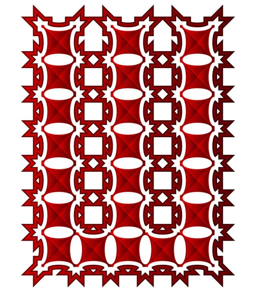 Rode Stekelige Decoratieve Brief Geïsoleerd Witte Achtergrond Prickly Kunst Lettertype — Stockvector