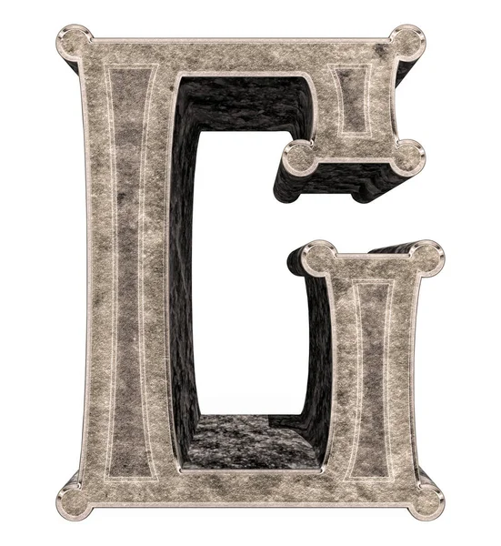石制大写字母维多利亚时代风格字体3D老式插图 — 图库照片