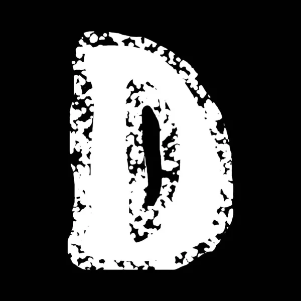 Grunge Διανυσματική Γραμματοσειρά Λευκό Γράμμα Λεκέδες Μαύρο Φόντο — Διανυσματικό Αρχείο