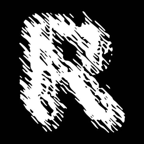 Grunge Vector Font White Letra Con Efecto Despojado Sobre Fondo — Archivo Imágenes Vectoriales