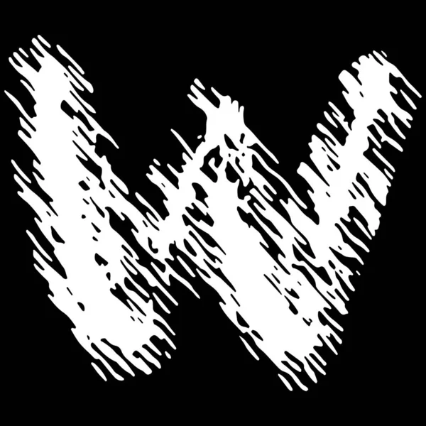 Grunge Διανυσματική Γραμματοσειρά Λευκό Γράμμα Απογυμνωμένο Αποτέλεσμα Μαύρο Φόντο — Διανυσματικό Αρχείο