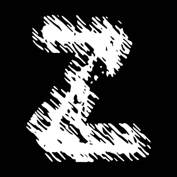 グラウンジベクトルフォント 黒の背景に除去効果のある白い文字 — ストックベクタ