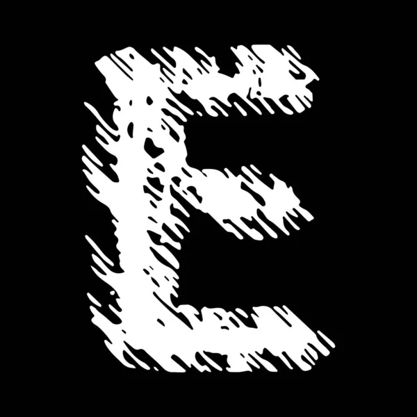 Grunge Vector Font White Letra Con Efecto Despojado Sobre Fondo — Archivo Imágenes Vectoriales