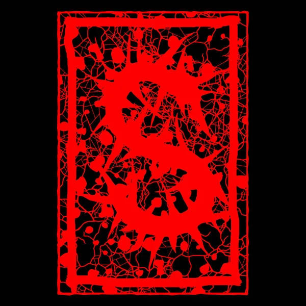 装飾的なグランジフォント 黒の背景にスパイスや汚れの赤い文字 — ストックベクタ