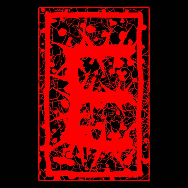 装飾的なグランジフォント 黒の背景にスパイスや汚れの赤い文字 — ストックベクタ