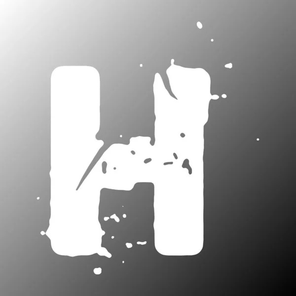 Distressed Broken Grunge Font White Uppercase Letter Gradient Background — Stock Vector