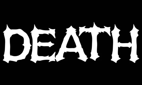 Vektor Schriftzug Des Wortes Death Metallischer Musikstil Grunge Schrift — Stockvektor