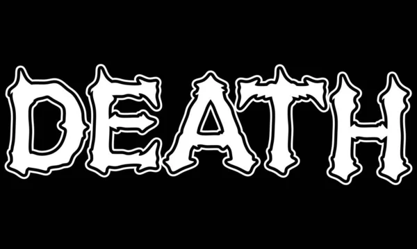 Letras Vetoriais Palavra Death Metal Music Style Grunge Font — Vetor de Stock