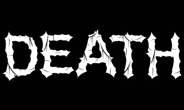 Vektorové Písmo Slova Death Metal Music Style Grunge Font — Stockový vektor