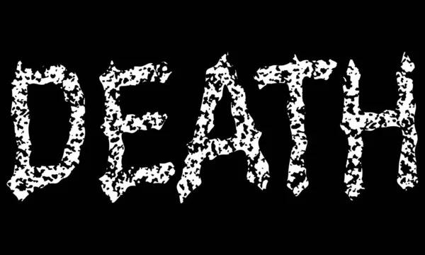 Letras Vetoriais Palavra Death Metal Music Style Grunge Font —  Vetores de Stock