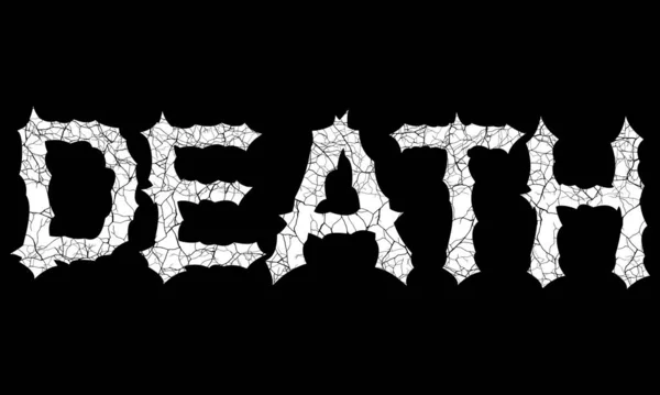 Vector Letters Van Het Woord Death Metal Muziek Stijl Grunge — Stockvector