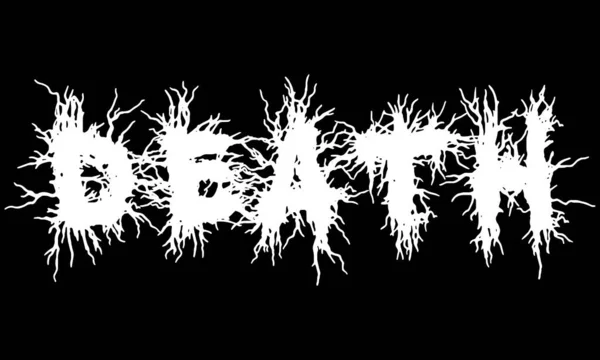 Vector Lettering Word Death Metal Music Style Grunge Font — Stock Vector