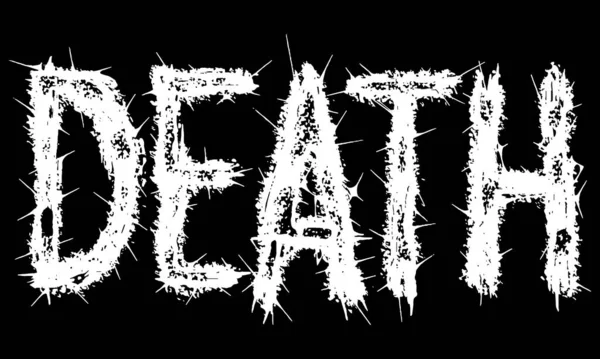 Vector Letters Van Het Woord Death Metal Muziek Stijl Grunge — Stockvector