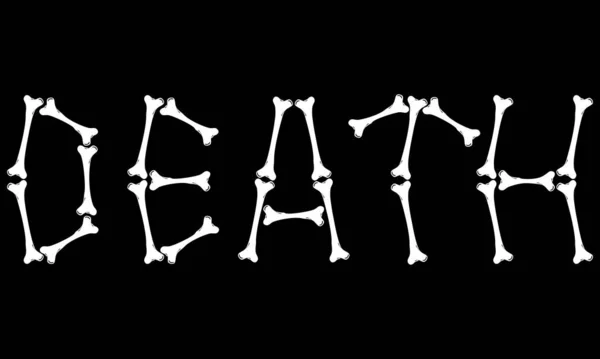 Letras Vetoriais Palavra Death Metal Music Style Grunge Font — Vetor de Stock