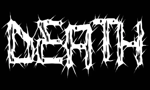 Vektor Schriftzug Des Wortes Death Metallischer Musikstil Grunge Schrift — Stockvektor