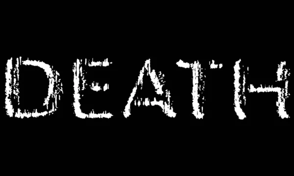 Kelimenin Vektör Harfleri Ölüm Metal Müzik Tarzı Grunge Yazı Tipi — Stok Vektör