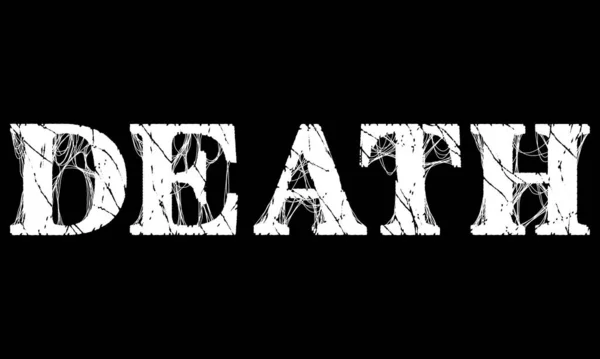 Kelimenin Vektör Harfleri Ölüm Metal Müzik Tarzı Grunge Yazı Tipi — Stok Vektör