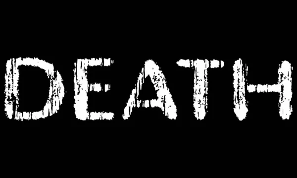 Letras Vetoriais Palavra Death Metal Music Style Grunge Font — Vetor de Stock