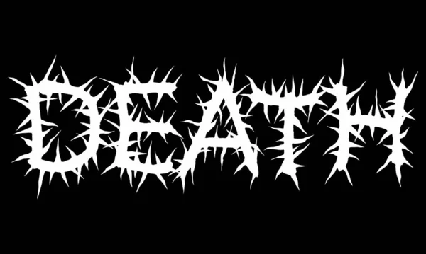 Letras Vetoriais Palavra Death Metal Music Style Grunge Font —  Vetores de Stock