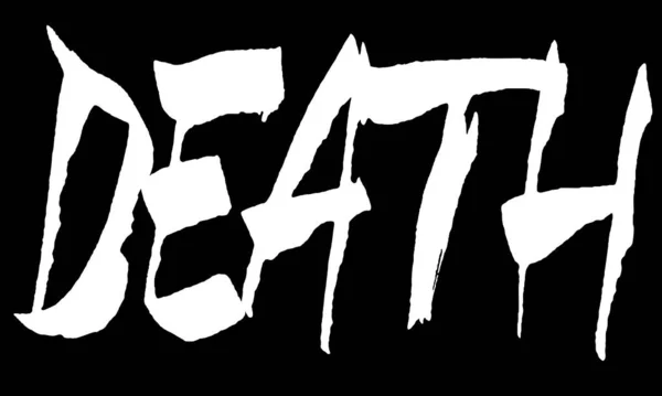 Lettrage Vectoriel Mot Death Metal Music Style Grunge Font — Image vectorielle