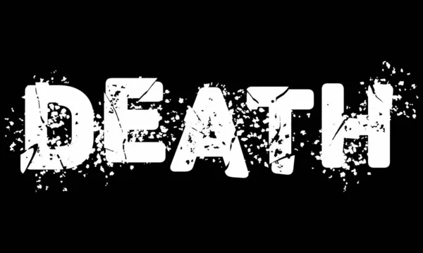 Letras Vetoriais Palavra Death Metal Music Style Grunge Font —  Vetores de Stock