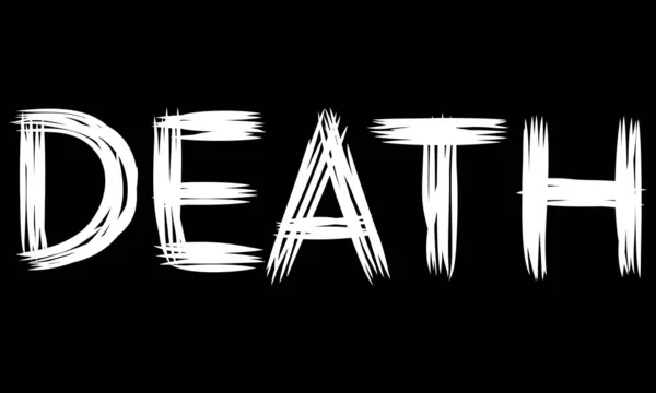 Vector Letlettering Word Death Metal Music Style Grunge Font — 스톡 벡터