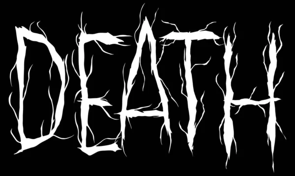 Letras Vetoriais Palavra Death Metal Music Style Grunge Font — Vetor de Stock