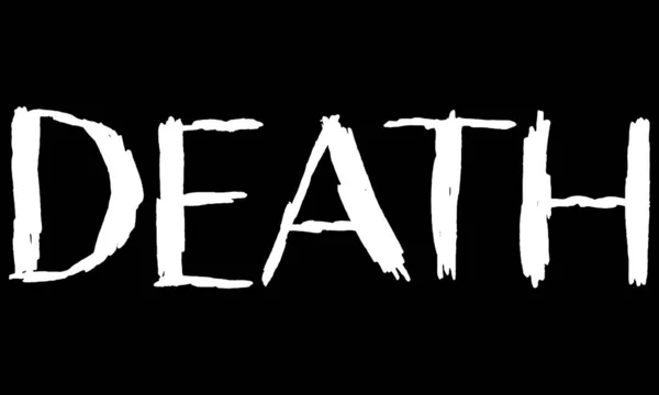 Letras Vetoriais Palavra Death Metal Music Style Grunge Font — Vetor de Stock