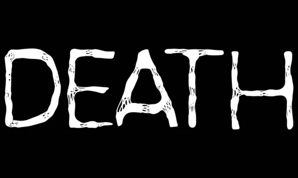 Vector Lettering Word Death Metal Music Style Grunge Fuente — Vector de stock