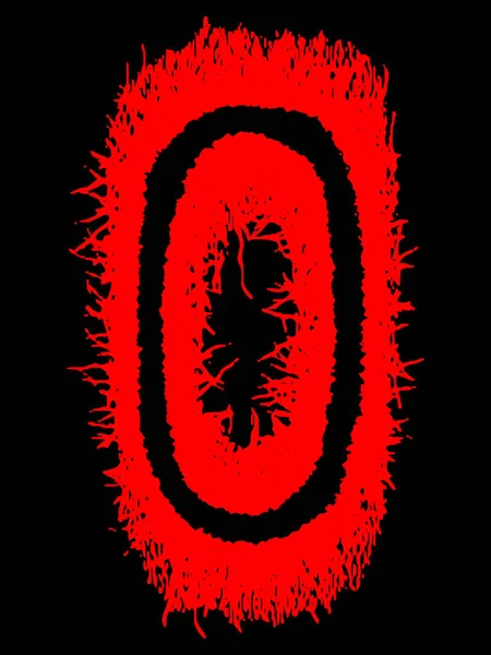 Шрифт Метал Группы Красное Письмо Пятнами Черном Фоне — стоковый вектор