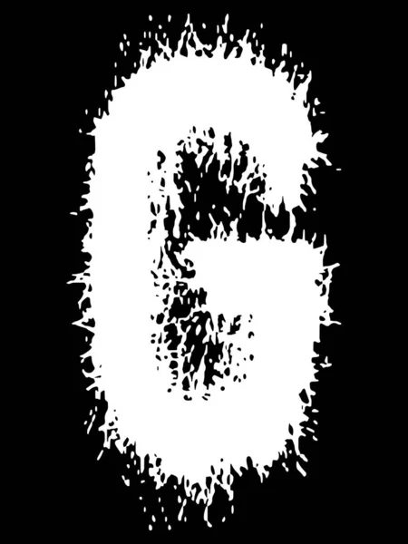 Metal Music Band Font White Letter Smudges Black Background — Stock Vector