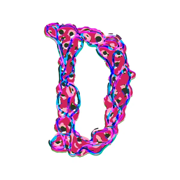 Lettre Vectorielle Décorative Colorée Isolée Sur Fond Blanc — Image vectorielle
