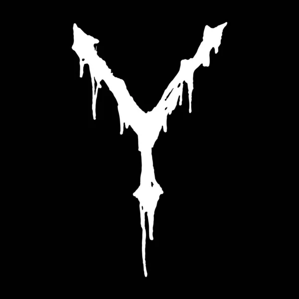 メタルバンドのフォント 黒を基調とした白文字 — ストックベクタ
