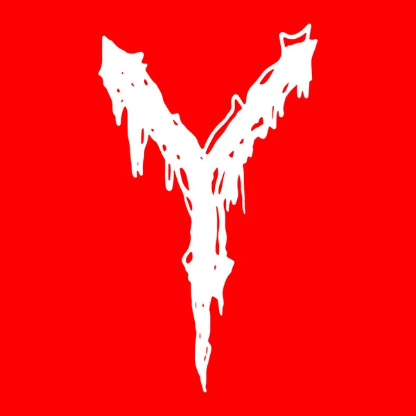 メタルバンドのフォント 赤を基調とした白文字 — ストックベクタ