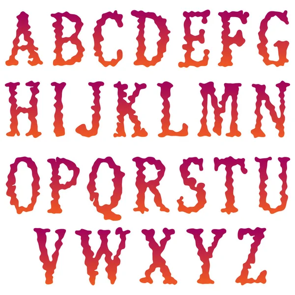 白い背景に隔離された赤いグラデーション装飾のアルファベット — ストックベクタ