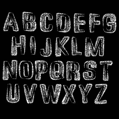 Modern dekoratif yazı dizisi. Vektör alfabesi illüstrasyonu.