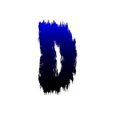 Beyaz arkaplanda yalıtılmış kenarlı Grunge harfi.